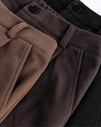 Retro Tweed Wide-Leg Pants N0685