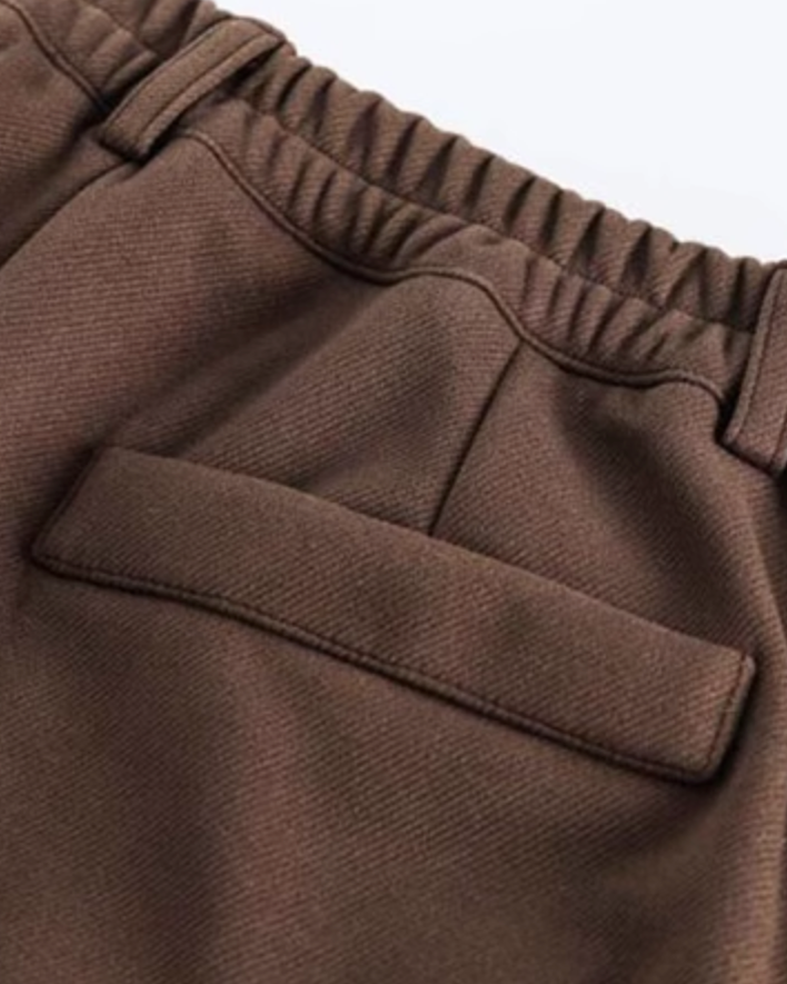 Retro Tweed Wide-Leg Pants N0685