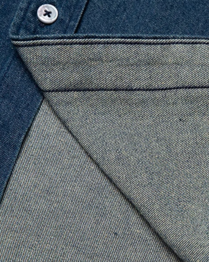 Minimal Design Denim Shirt N0689