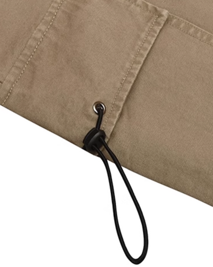 Retro Wide-Leg Drawstring Pants N0690