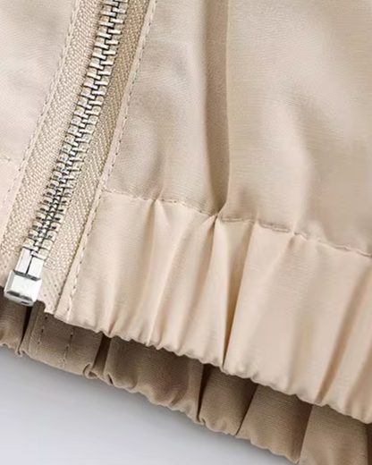 Minimal Design Zip Blouson N0693