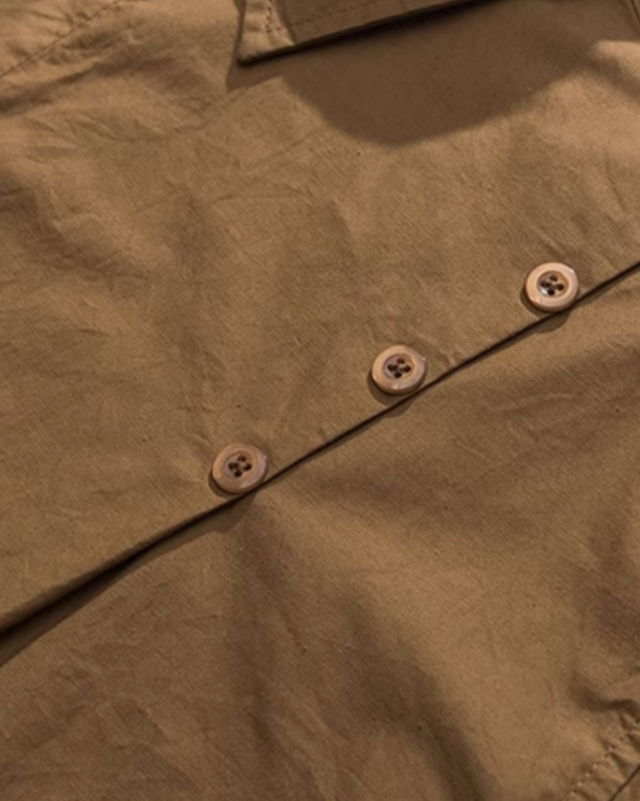 Button Accent Long Sleeve Shirt N0702