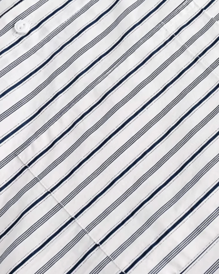 Mixed Stripe Panel Design Shirt N0709