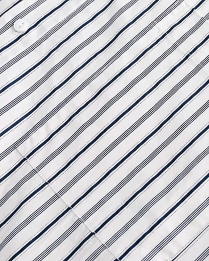 Mixed Stripe Panel Design Shirt N0709