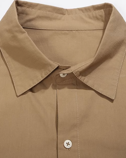 Natural Color Oversized Shirt N0714