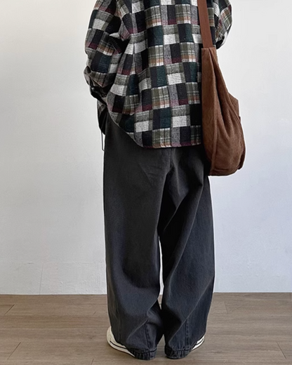 Drape Silhouette Wide Jeans N0716