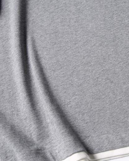 Layered Henley Short Sleeve T-Shirt N0792