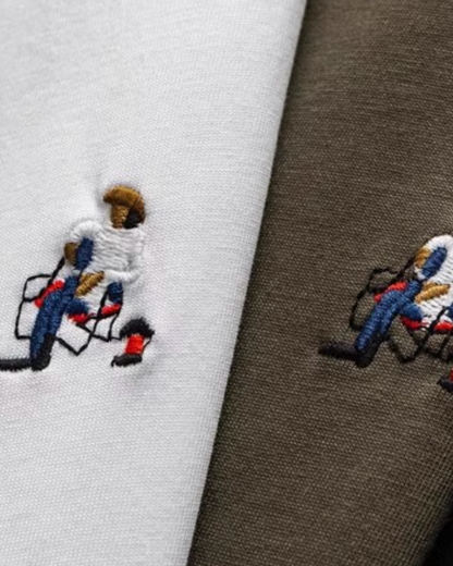 Outdoor Motif Pattern Short Sleeve T-Shirt N0797