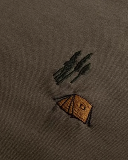 Outdoor Motif Pattern Short Sleeve T-Shirt N0797