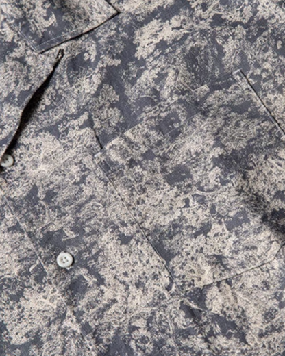 Abstract Pattern Open Collar Shirt N0811