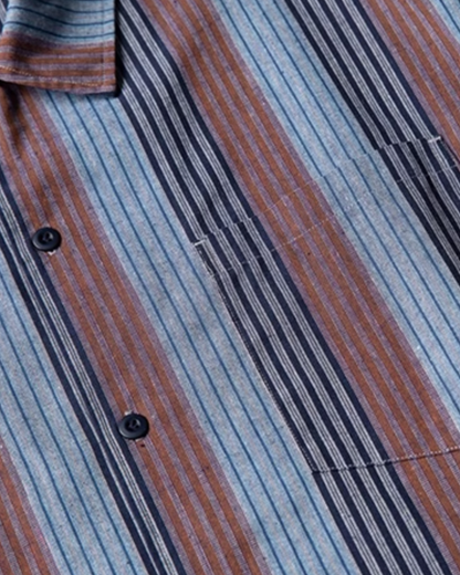 Multi Stripe Relaxed Shirt N0813