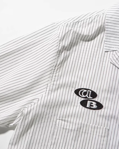 Clean Stripe Patch Shirt N0824