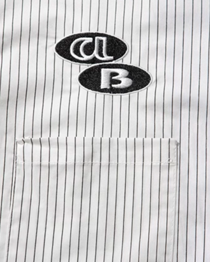 Clean Stripe Patch Shirt N0824