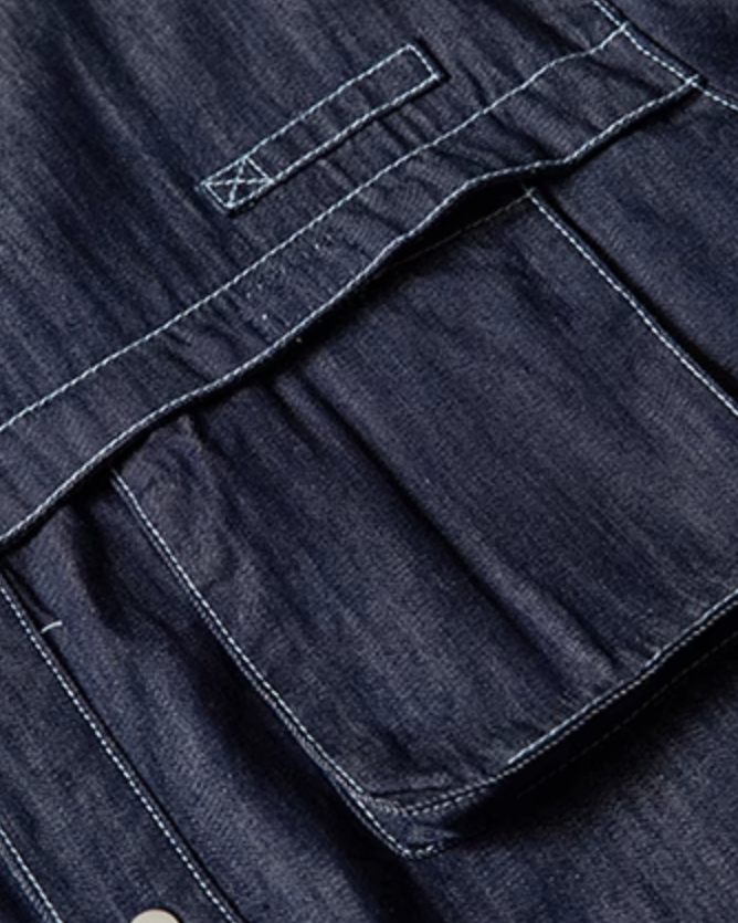 Contrast Stitch Pocket Shirt N0825