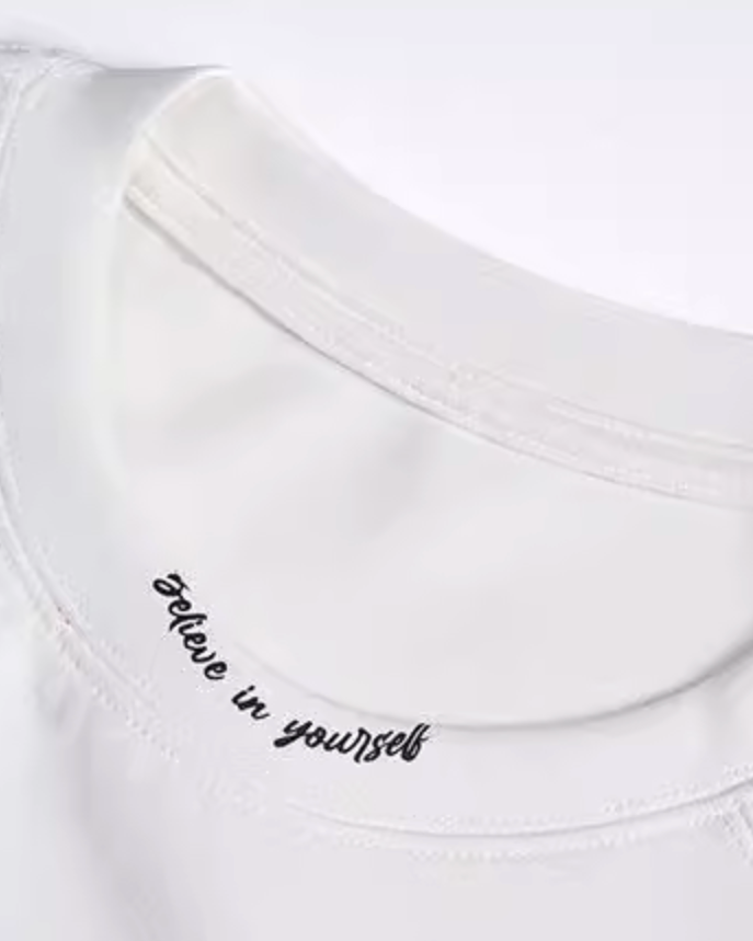 Minimal Design Black Short Sleeve T-Shirt N0828