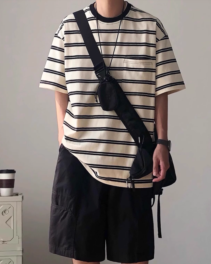 Stripe Oversized Tee N0829