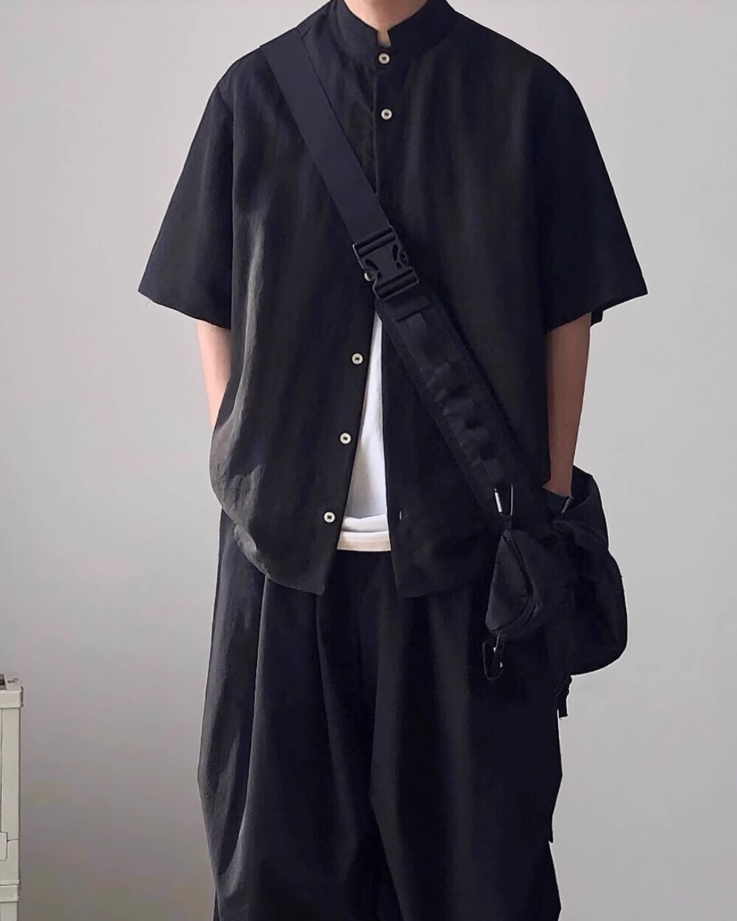 Retro Chinese Stand-Up Collar Shirt N0830