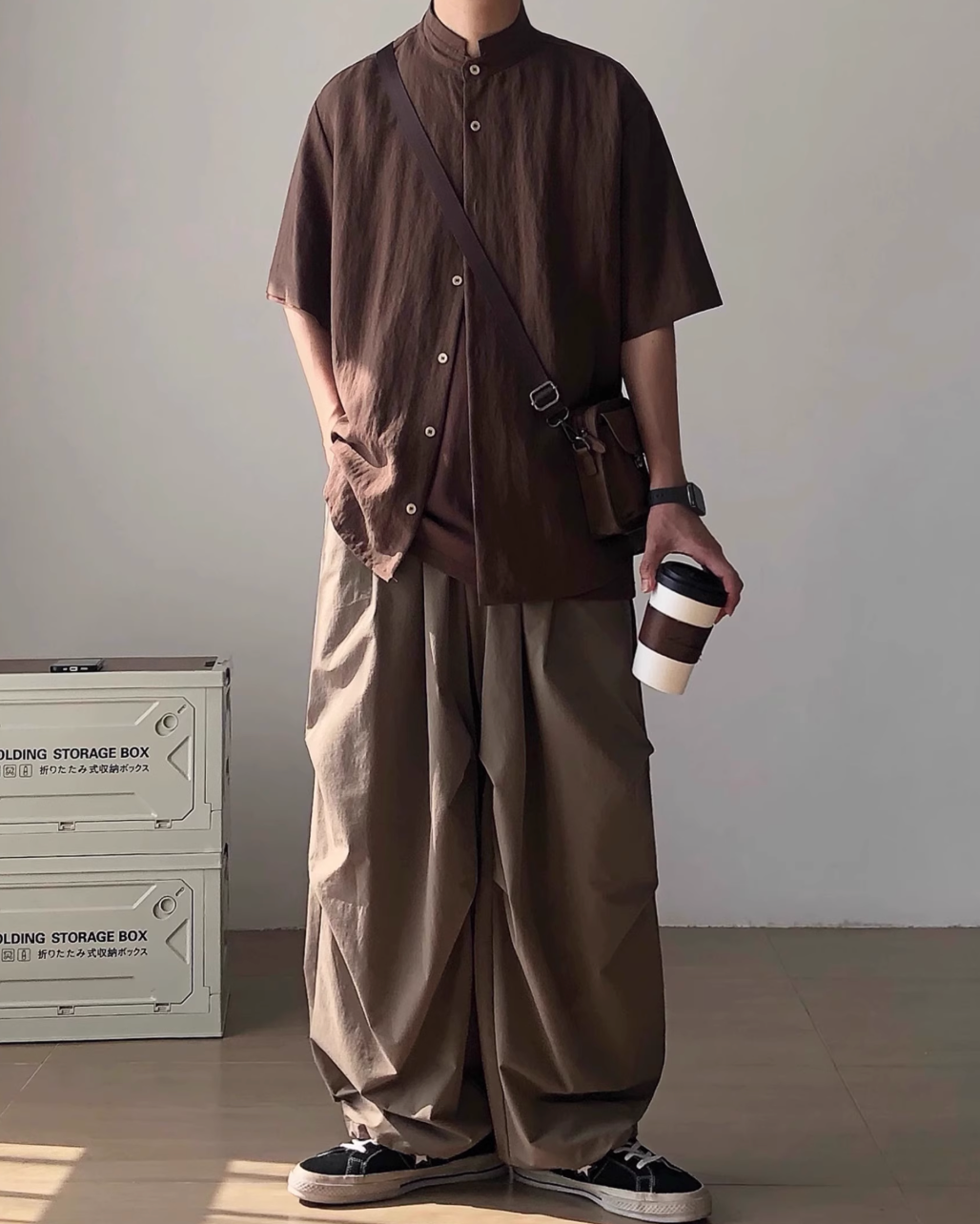 Retro Chinese Stand-Up Collar Shirt N0830