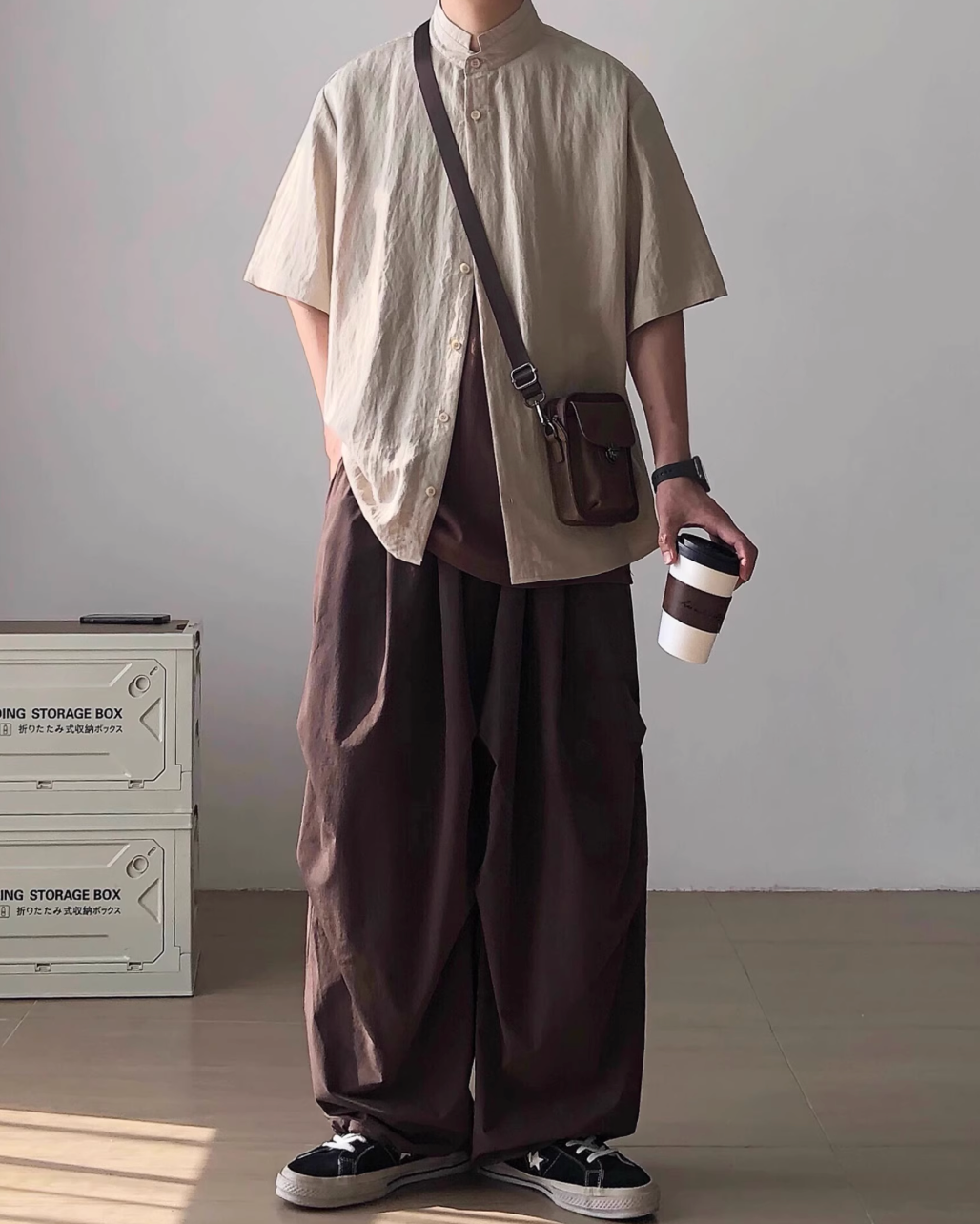 Retro Chinese Stand-Up Collar Shirt N0830