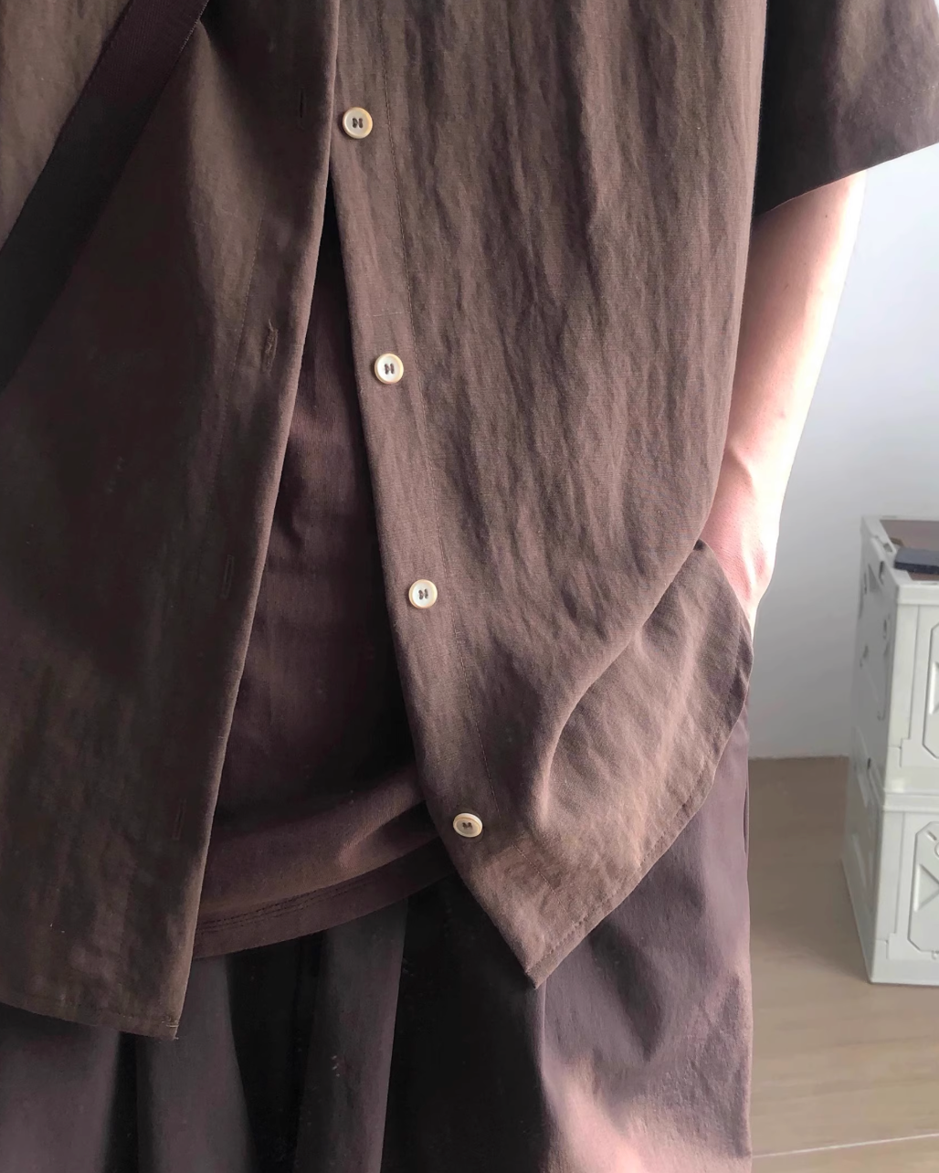 Retro Chinese Stand-Up Collar Shirt N0830