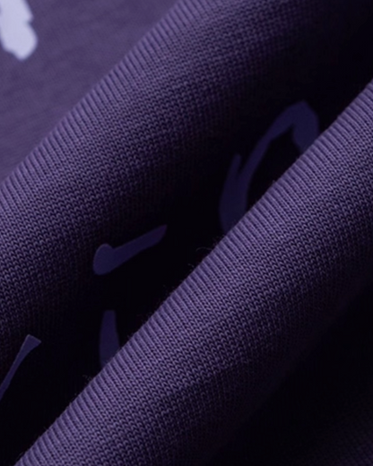 Hand-Drawn Letter Print T-shirt N0794