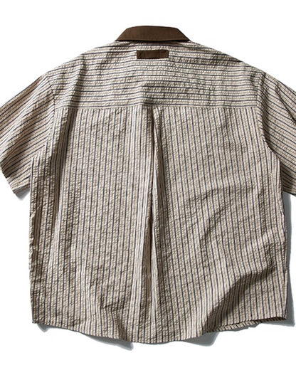 Retro Stripe Couple Shirt N0807