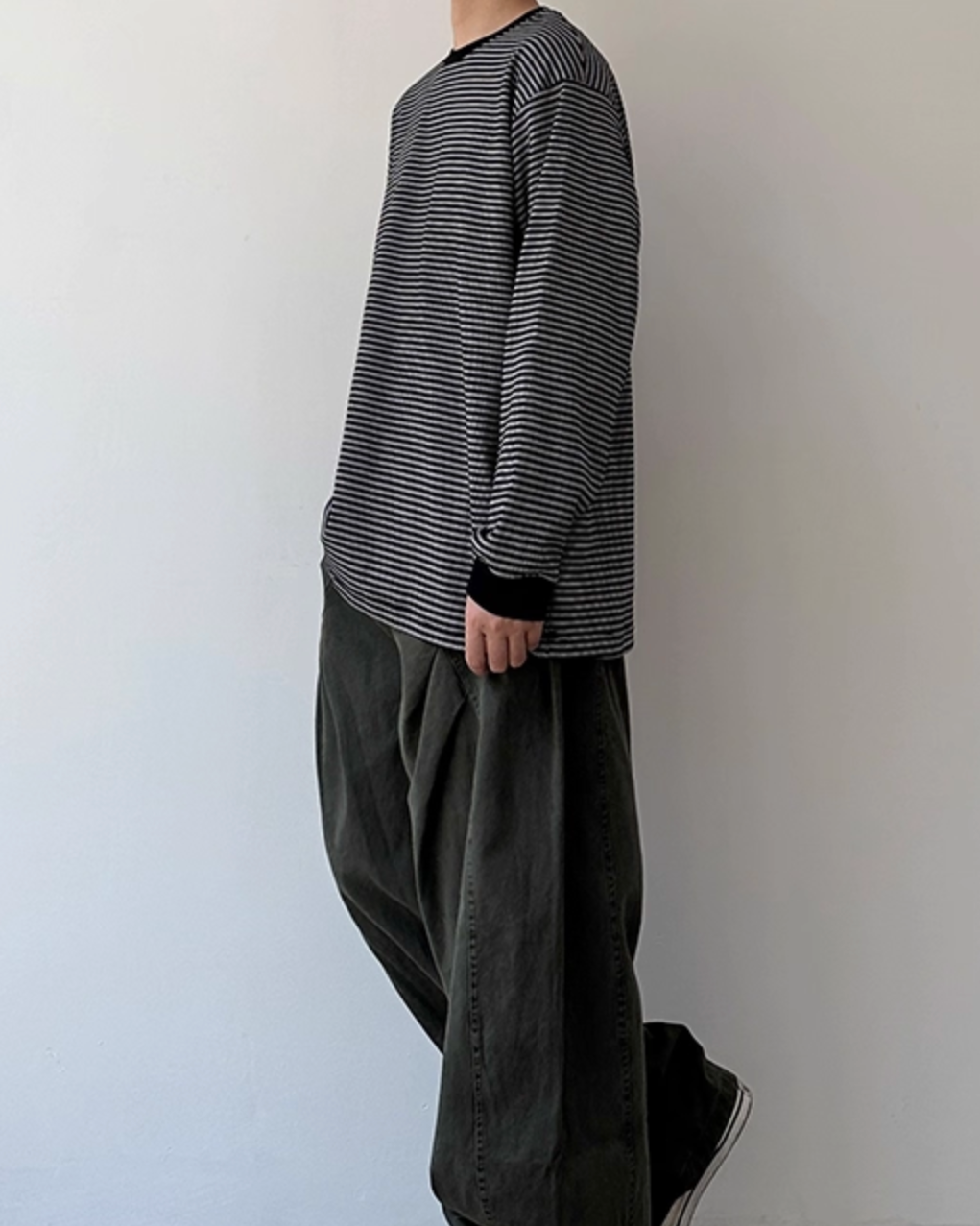 Retro Striped Long Sleeve T-shirt N0846