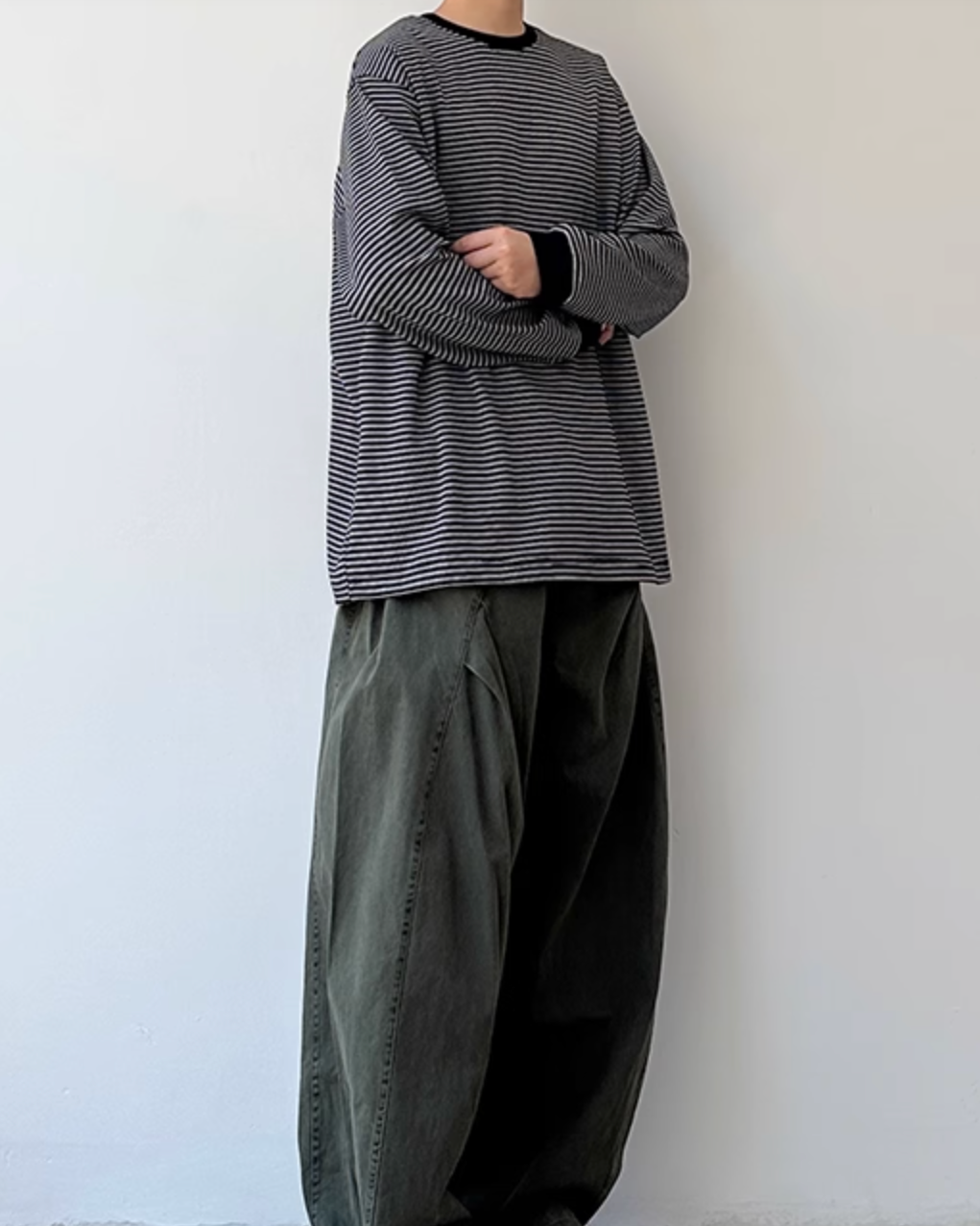 【OUTLET/即納】Retro Striped Long-Sleeve Tee N0847