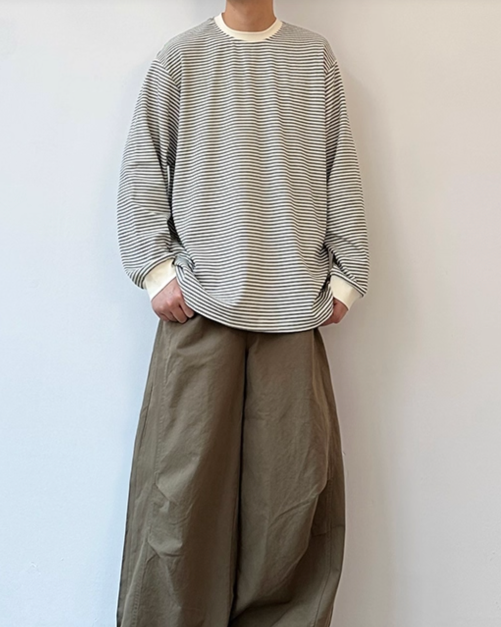 【OUTLET/即納】Retro Striped Long-Sleeve Tee N0847