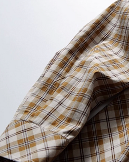 Vintage Plaid Shirt Jacket N0848