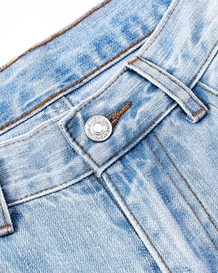 Vintage Wash Wide Denim Pants N0852