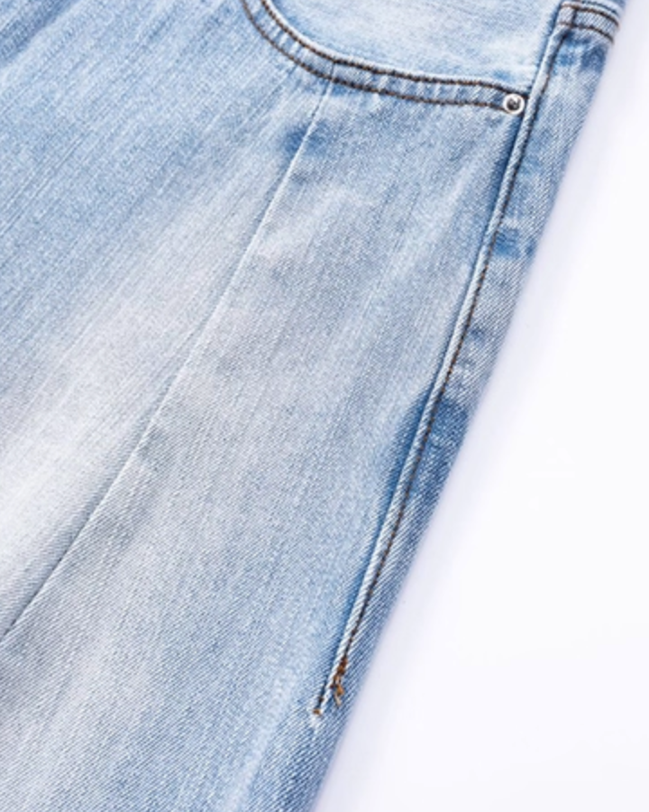 Vintage Wash Wide Denim Pants N0852