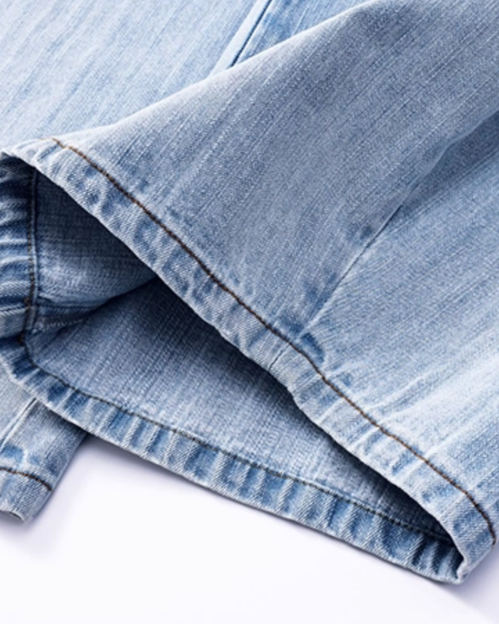 Vintage Wash Wide Denim Pants N0852