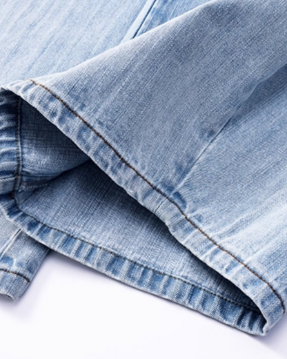 Vintage Wash Wide Denim Pants N0852