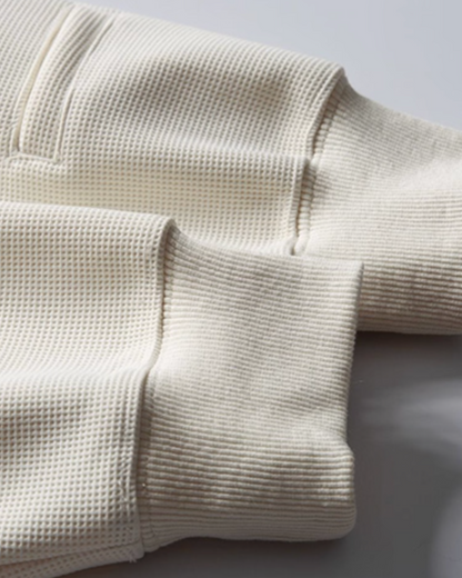 Retro Waffle Collar T-Shirt N0853