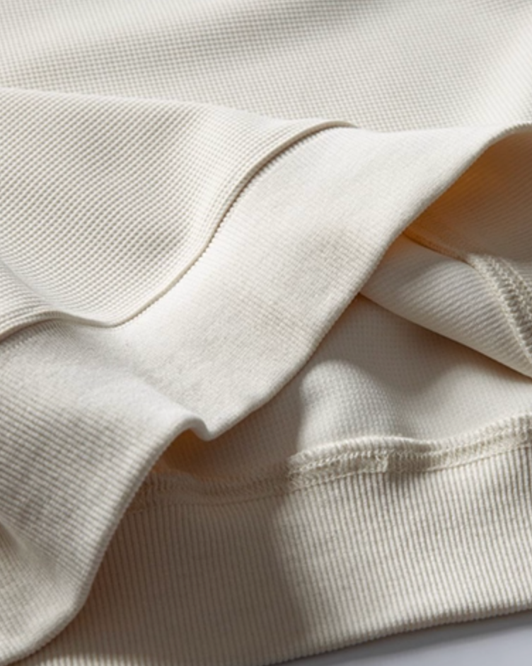 Retro Waffle Collar T-Shirt N0853