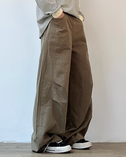 Retro Wide-Leg Work Pants N0854