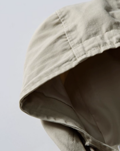 Retro Workwear Hooded Jacket  N0857