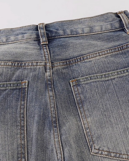 Wide Leg Classic Style Jeans N0860