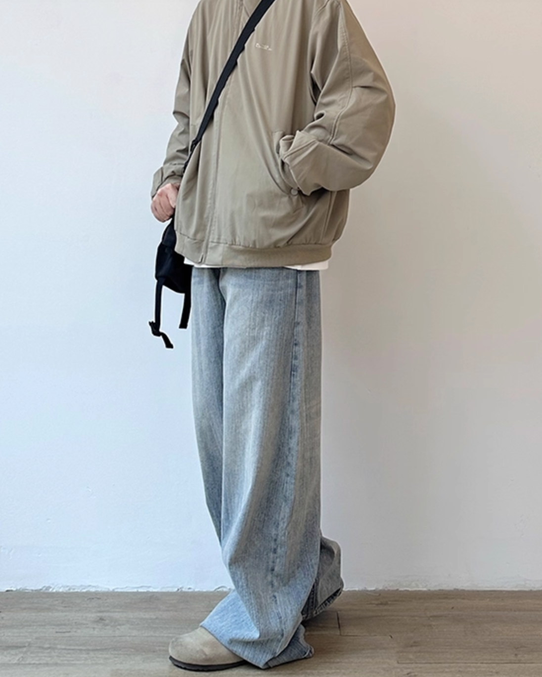 Wide Leg Classic Style Jeans N0860