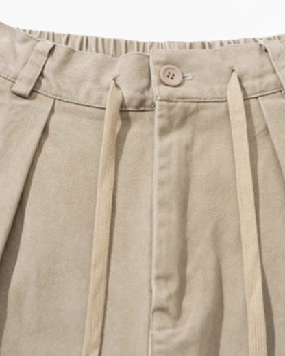 Retro Wide-Leg Work Pants N0869