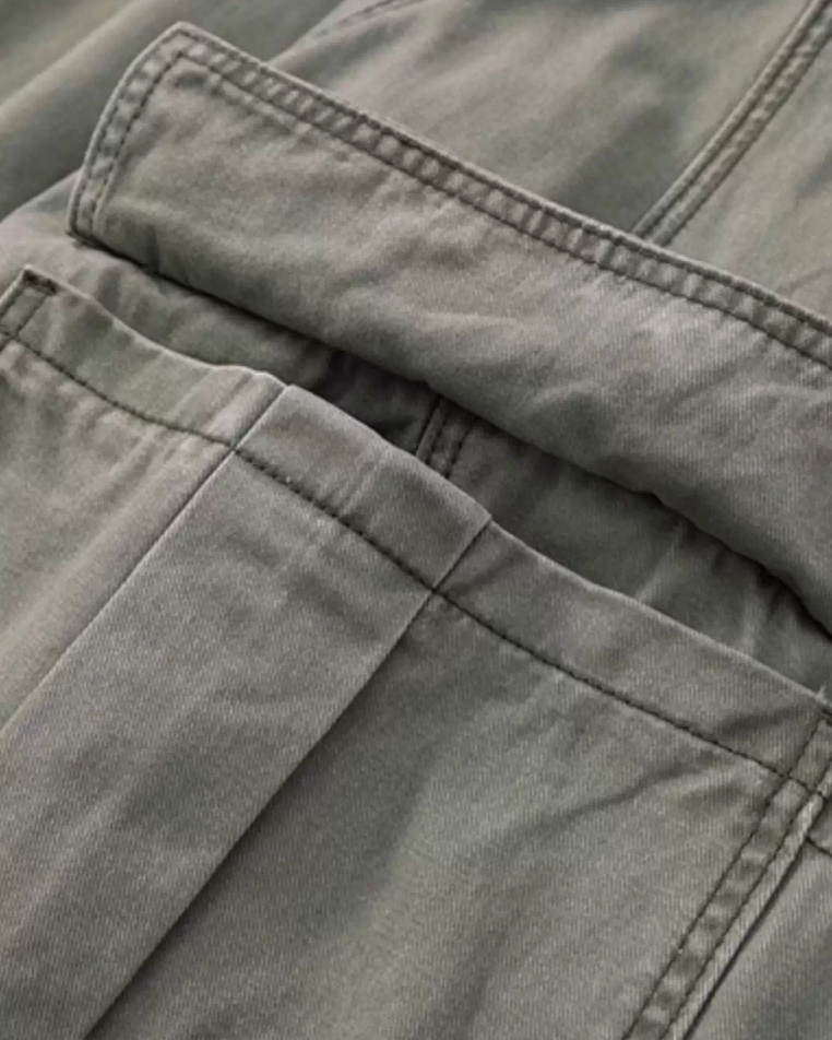 Retro Deconstructed Wide-Leg Pants N0872