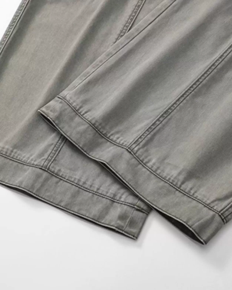 Retro Deconstructed Wide-Leg Pants N0872