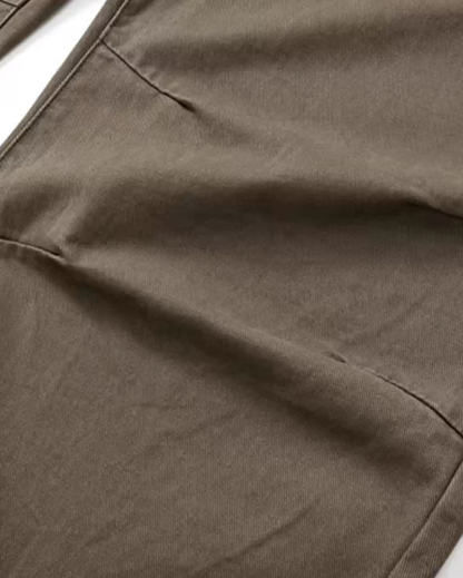 Retro Wide-Leg Work Pants N0873