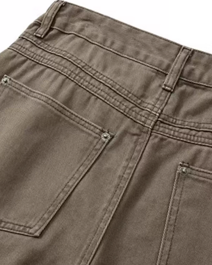 Retro Wide-Leg Work Pants N0873