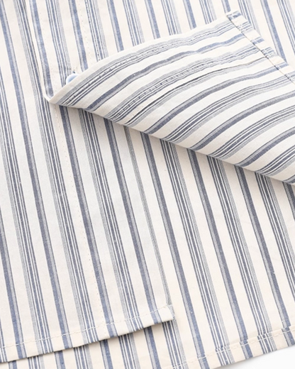 Simple Stripe Classic Long Sleeve Shirt N0879