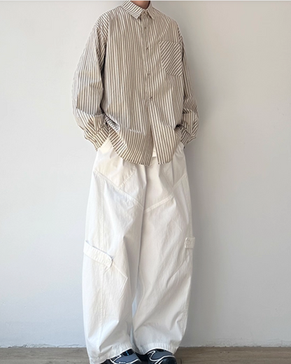 Retro Wide-Leg Work Pants N0880