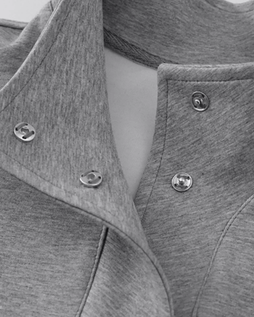 Retro Split Collar Sweatshirt N0878