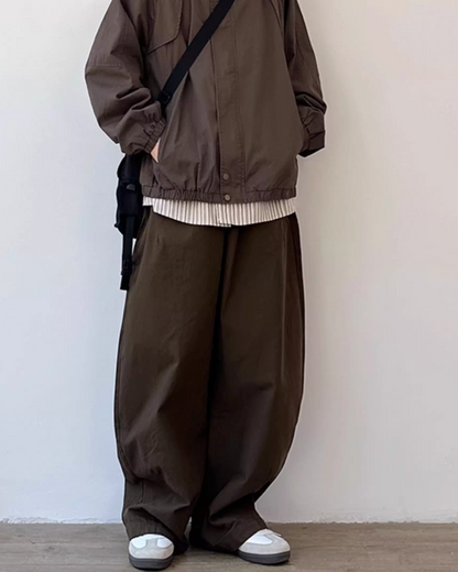 Retro Casual Wide-Leg Pants N0884