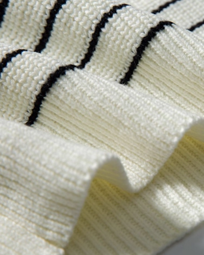 Retro Striped Knit Sweater N0894